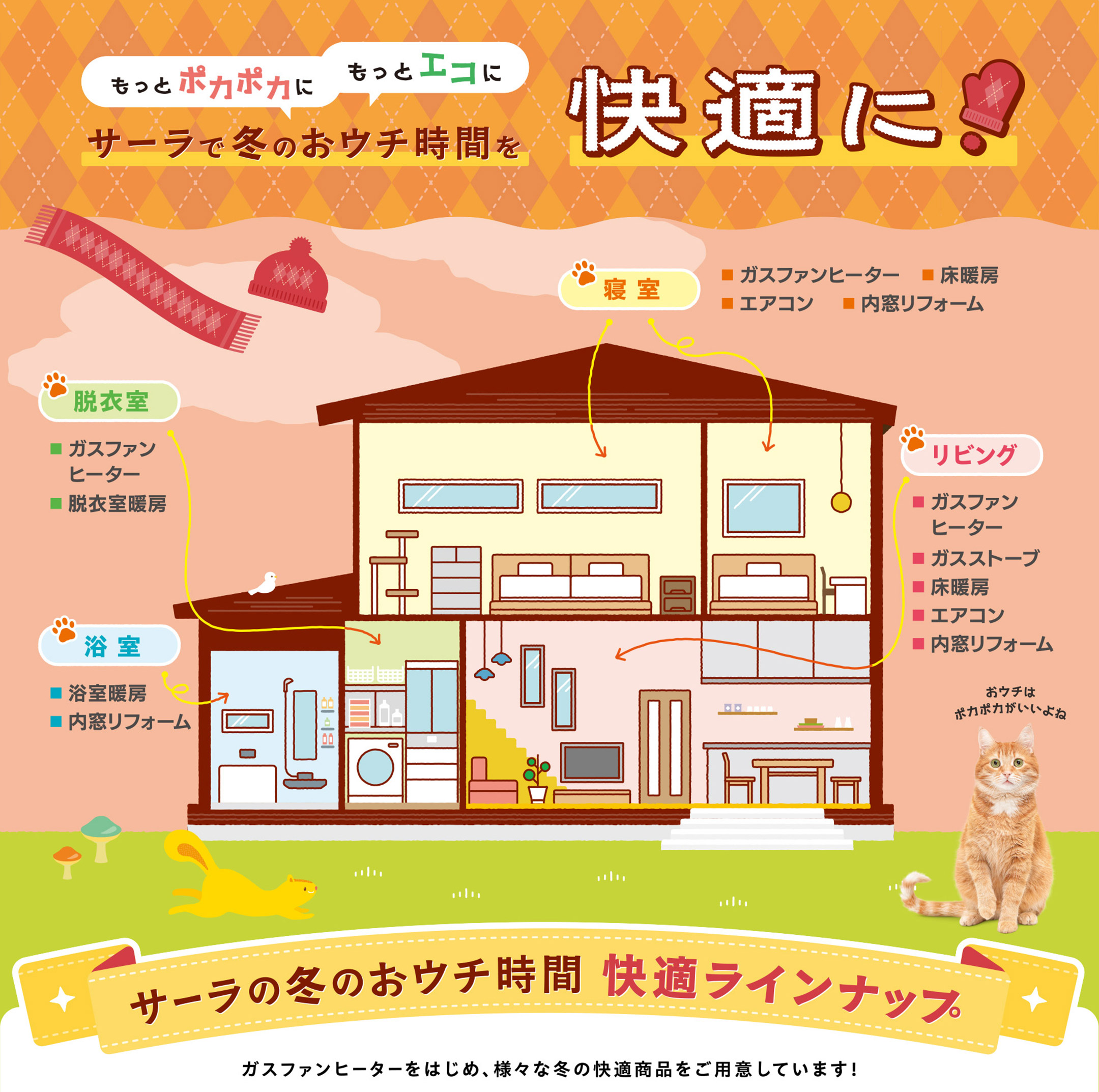 サーラの冬のおウチ時間  快適ラインナップ